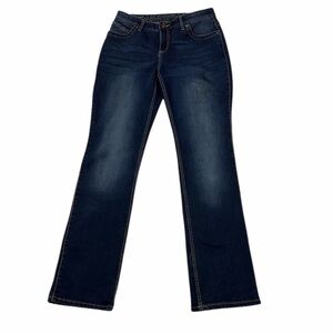 WRANGLER WOMENS WESTERN Q-BABY DENIM BLUE JEANS SIZE 9/10 X 36 OLI-